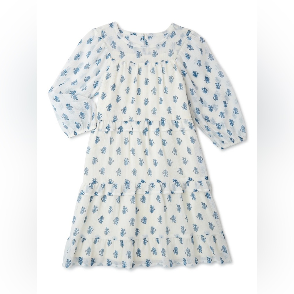 🐺Wonder Nation Floral Print Long Sleeve Dress